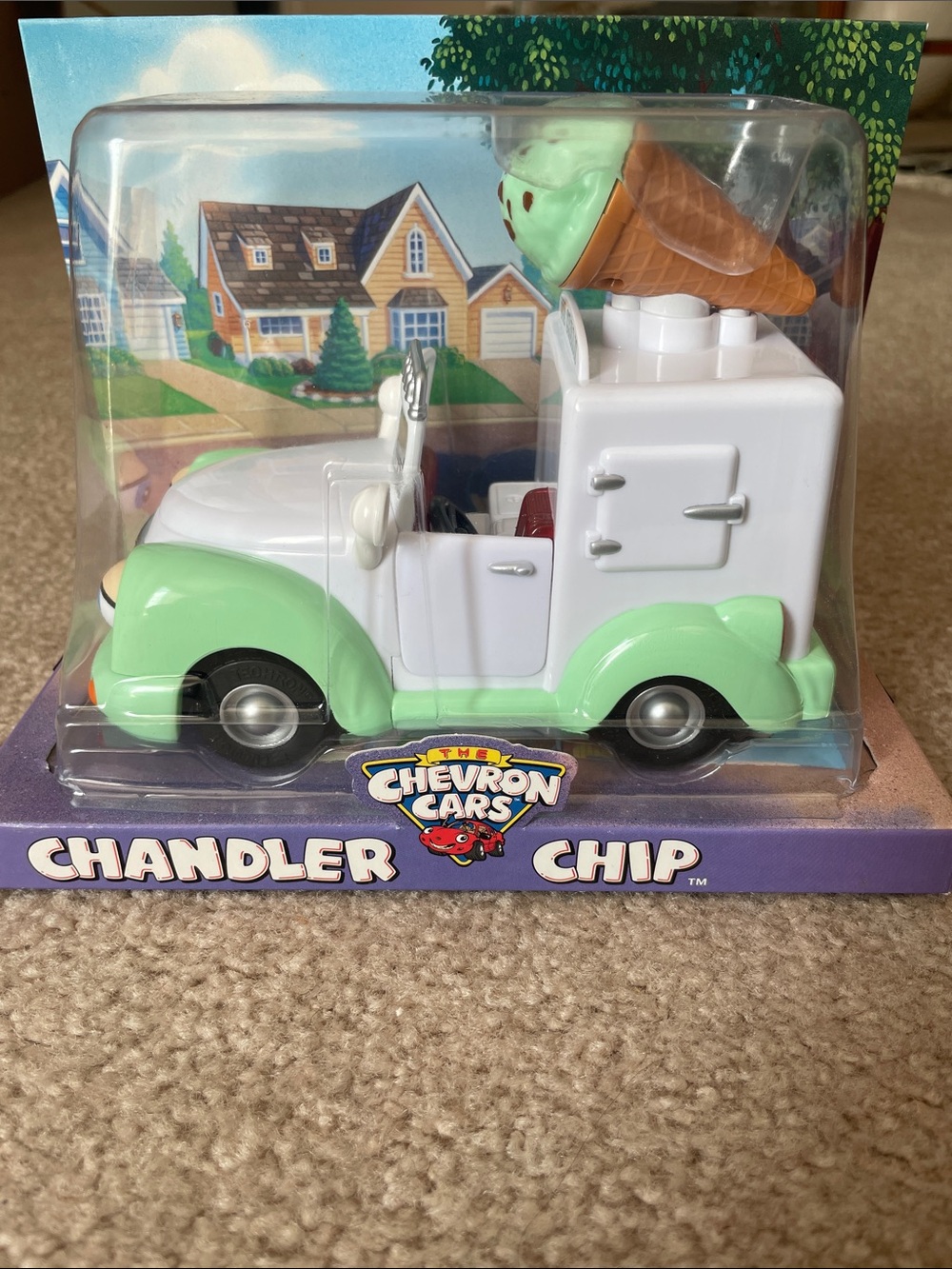 Chevron Chandler Chip Ice Cream Truck - Mint Green & White